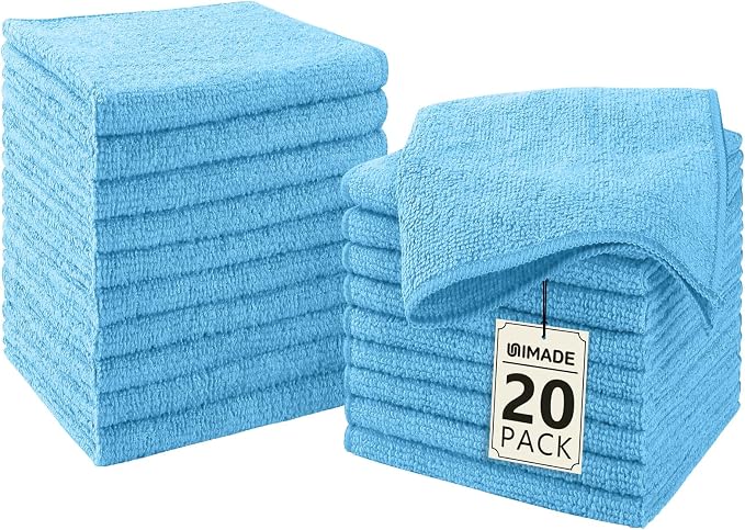 Washcloths 20 Pack Face Towels, Highly Soft Wash Cloths | Hand Towels, Fast by Unimade