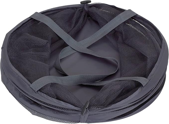Household Essentials 2027-1 Pop-Up Collapsible Mesh Laundry Hamper | Charcoal - Image 4