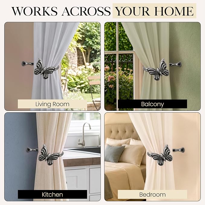Metal Curtain Tiebacks, Drapery Holders - Image 6