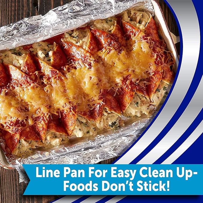 Reynolds Wrap Non-Stick Aluminum Foil Easy Prep, Cook & Clean - Image 4