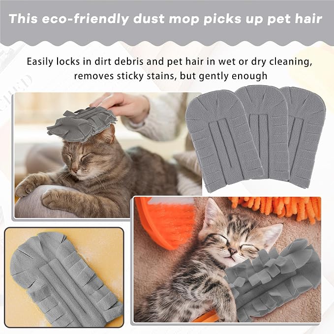 Zubebe 6 Pcs Reusable Duster Refills Fleece - Image 4