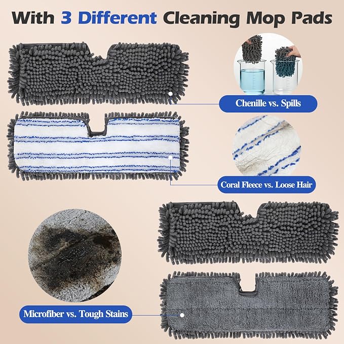 Two Sided Dust Mop for Floor Cleaning, 360°Microfiber Mop - Image 2