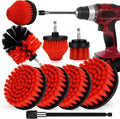 8 Pack Drill Brush Attachment Set, 1/4in Power Scrubber Brush + Extend Long Rod by Tialero