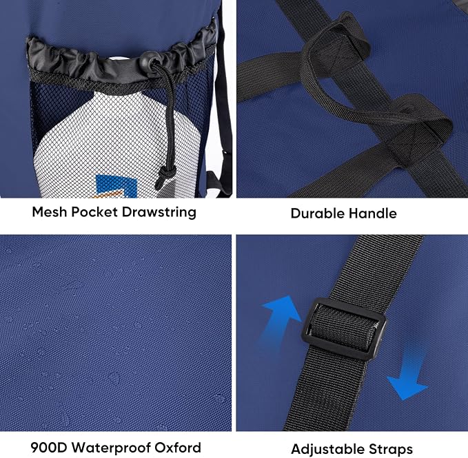 BALEINE 150L Laundry Bag Backpack, 900D Oxford Fabric Large Travel Laundry Bags - Image 5