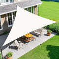 Amagenix Sun Shade Sail 19X19X19 Curved Edge Outdoor Shade Canopy White Breathable 95% UV Block Shade Cloth for Patio Garden Backyard (We Make Custom Size)