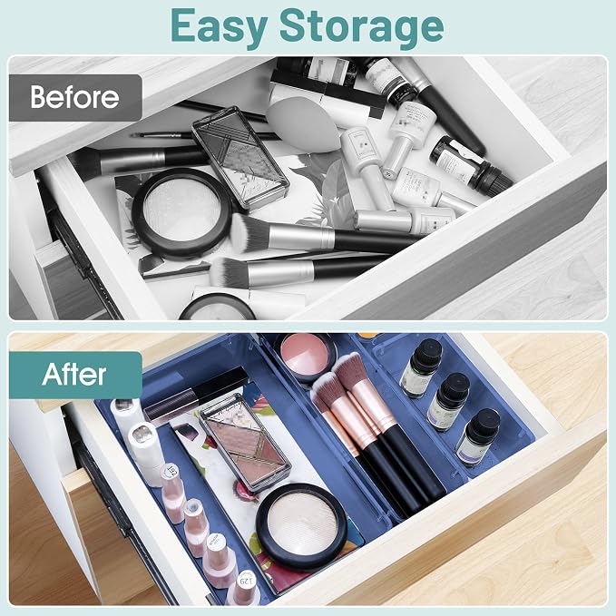 25 PCS Plastic Drawer Organizer Set, Makeup Organizers and Storage Bins | 4 - Image 4
