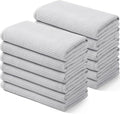 Homaxy 100% Cotton Waffle Weave Kitchen Towels, 12 Pack, Light Grey by Homaxy