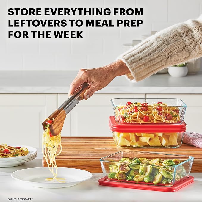 Pyrex Simply Store 6 Cup Glass Food Storage Container, BPA-Free Lids | BPA-free - Image 3