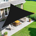 Amagenix Sun Shade Sail 6'X6'X6' Curved Edge Outdoor Shade Canopy Black Breathable 95% UV Block Shade Cloth for Patio Garden Backyard (We Make Custom Size)