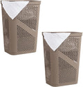 Mind Reader 60L Slim Laundry Hamper, Clothes Basket, Ventilated by MindReader