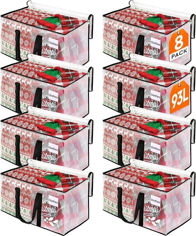 BlissTotes Moving Bags, 93L 8-Pack Storage Bags, Moving Boxes | Moving Box by BlissTotes