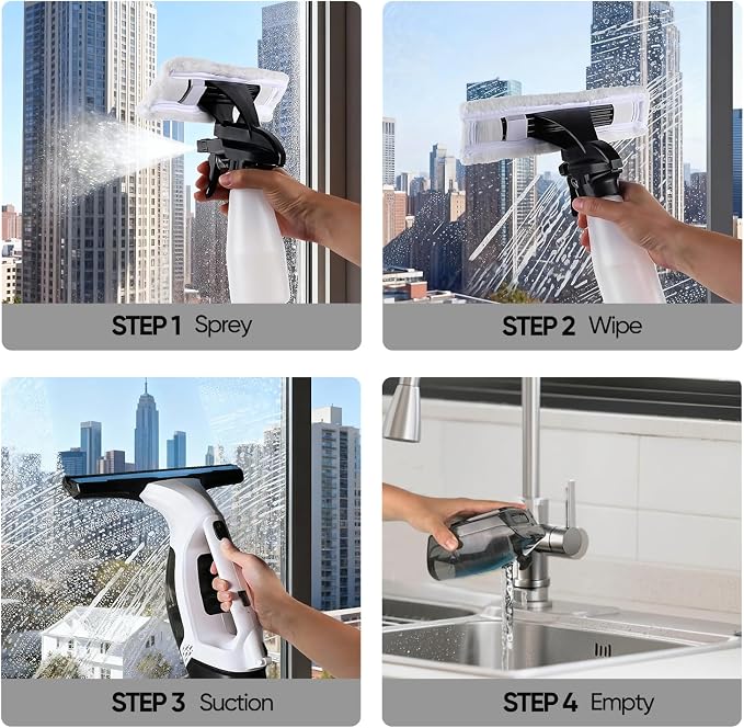 Window Vacuum Squeegee Cordless, Window Vacuum Cleaner - Image 6