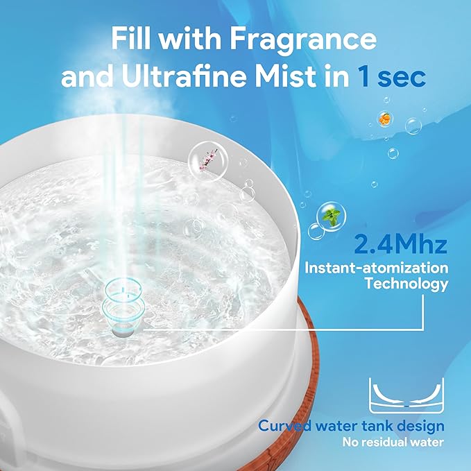 ASAKUKI Essential Oil Diffuser for Home, 500ML Aromatherapy Humidifier | - Image 3