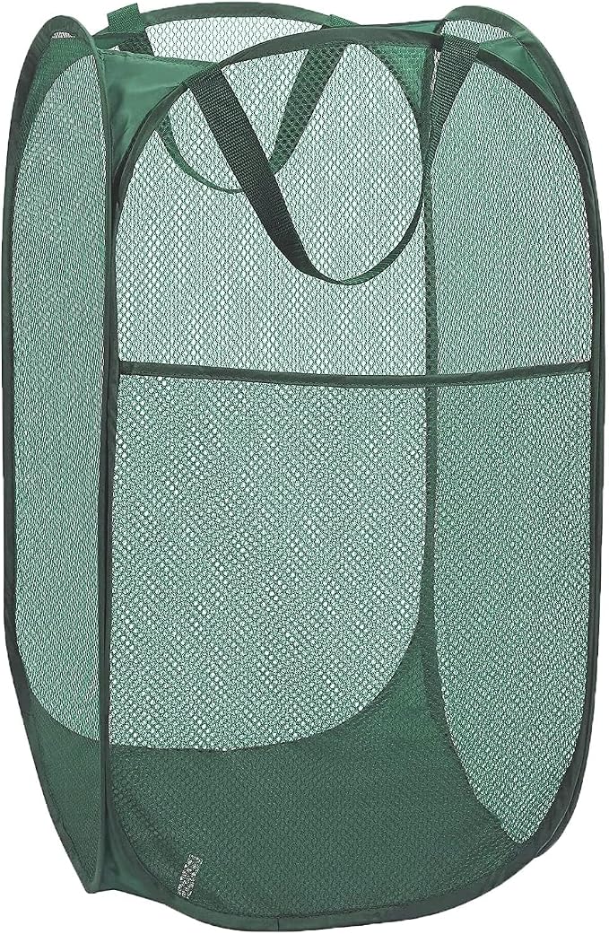 Green Pop Up Laundry Basket, Collapsible Laundry Hamper Space Saving | Foldable by Aplter