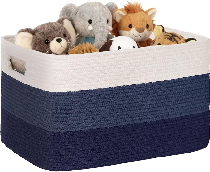 86L Large Woven Laundry Basket Hamper by SunNewt
