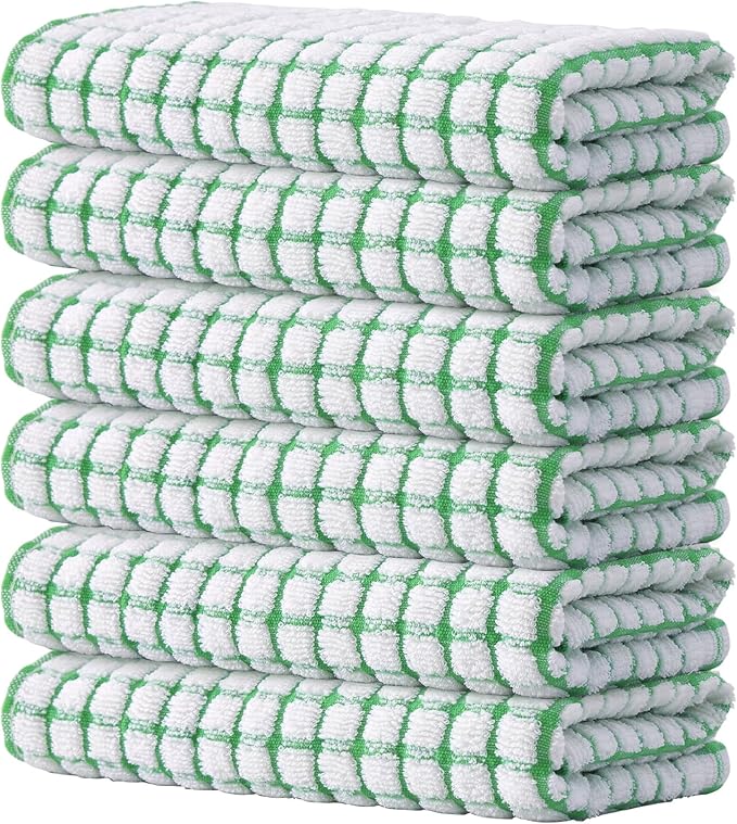 Kitinjoy Cotton 6 Pack Terry Kitchen Towels by Kitinjoy