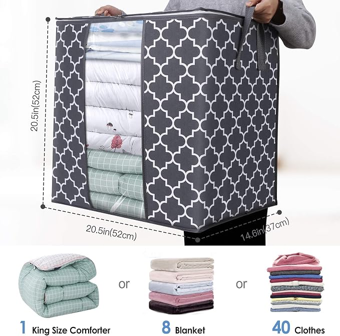 Storage Bags 8 Pack 100L Clothes Organization and Storage Containers | Large - Image 2