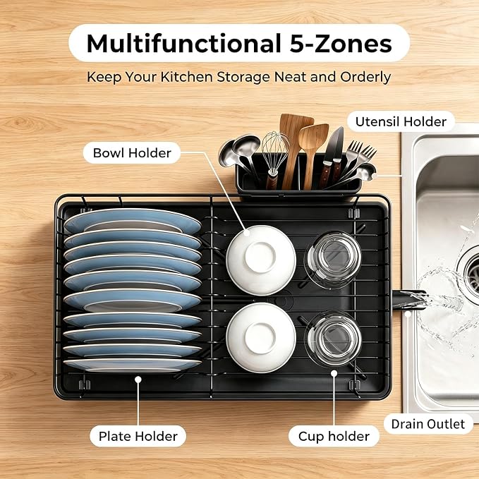 PureBox Dish Drying Rack for Kitchen Counter - Image 3