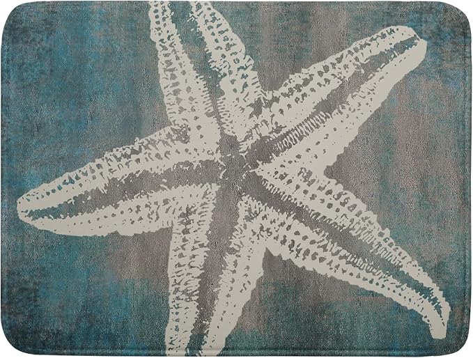 Giwawa Vintage Starfish Dish Drying Mat Coastal Beachy Nautical Drainer Rack by Giwawa