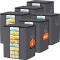 6 Pack Clothes Storage Bags 80L Blanket Storage Containers by Unknown
