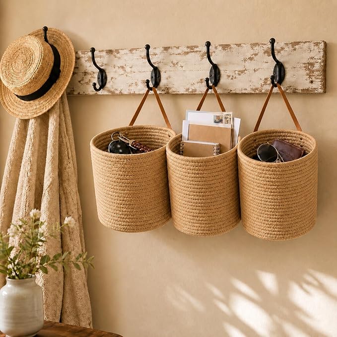 Honeydak 3 Hanging Baskets, Cotton Rope - Image 7