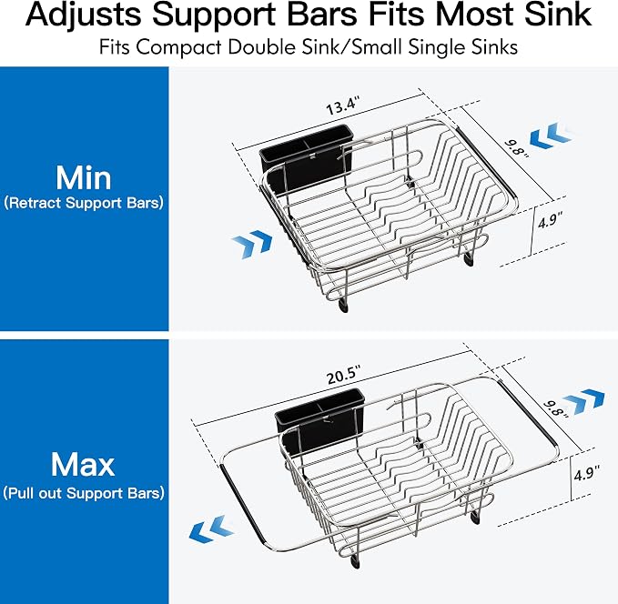 JASIWAY Sink Small Dish Drying Rack - Image 4