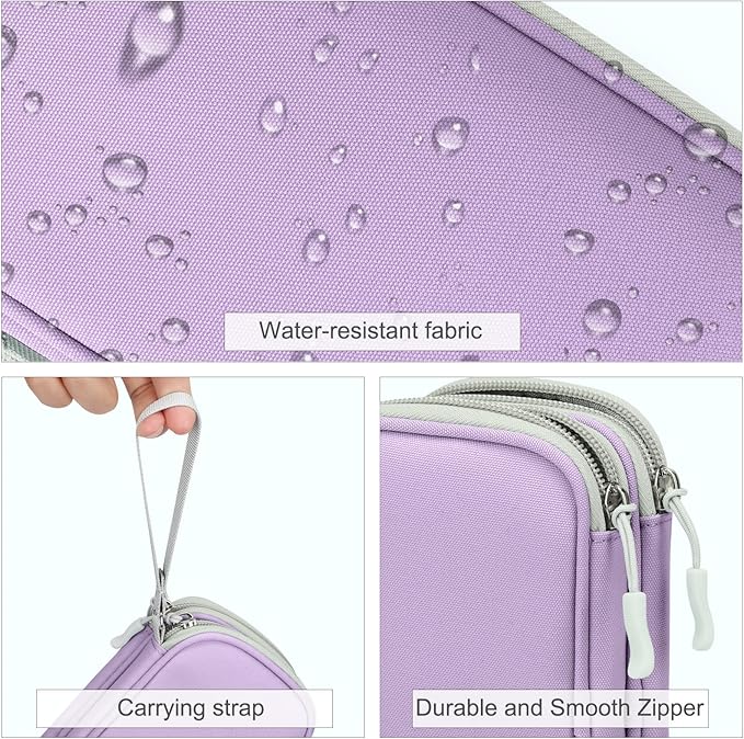 FYY Electronic Organizer, Travel Tech Pouch, Cable Organizer Light Purple | - Image 4