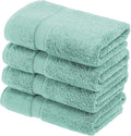 SUPERIOR Egyptian Cotton Plush & Absorbent, Hand Towel Set of 4, Sea Foam | by SUPERIOR