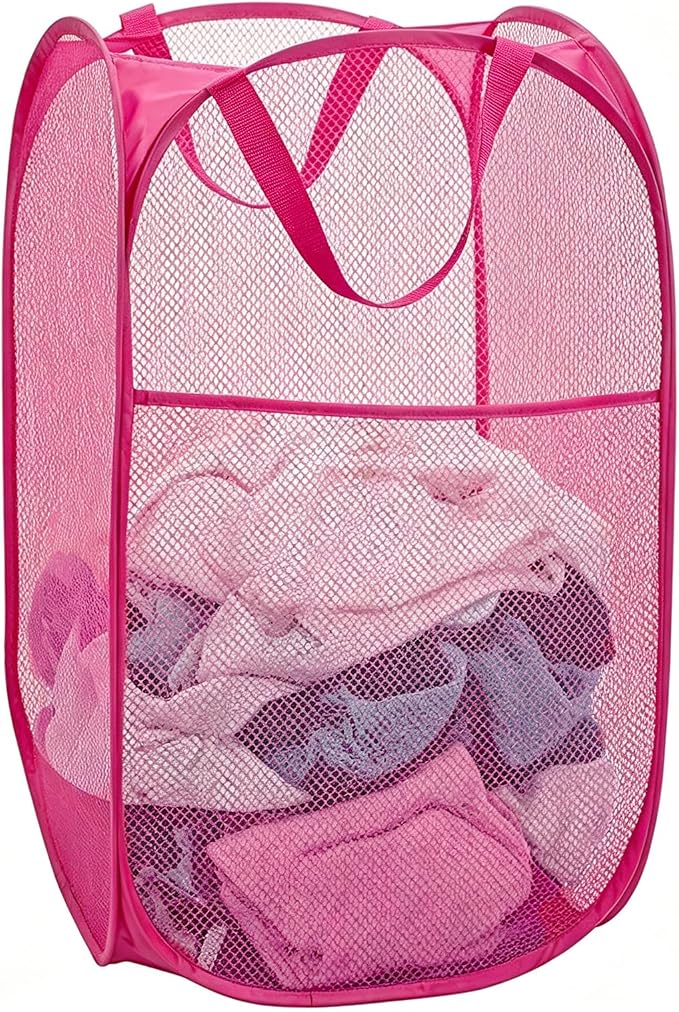 Larpur Popup Laundry Basket, Collapsible Portable Mesh Clothes Washing Laundry by Larpur