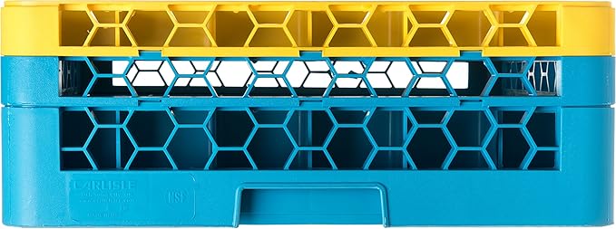 CFS (RG36-2C411) OptiClean 36-Compartment Glass Rack with 2 Extenders Yellow