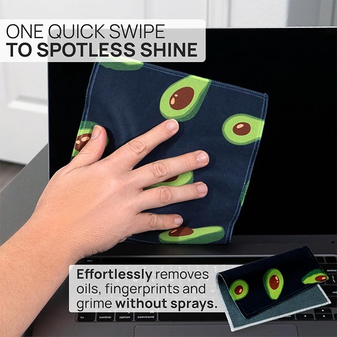 Microfiber Wholesale Quick Cloth Glasses Cleaning Cloths 8x8 Avocado 1-Pack | - Image 2