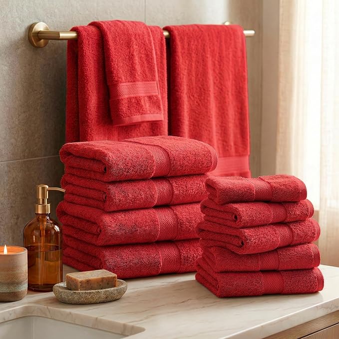 SUPERIOR Egyptian Cotton Ultra Plush & Absorbent, 12 Piece Set - Image 2