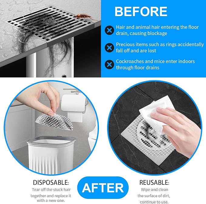 25pcs Disposable Shower Drain Hair Catcher Hair Trap - Image 7