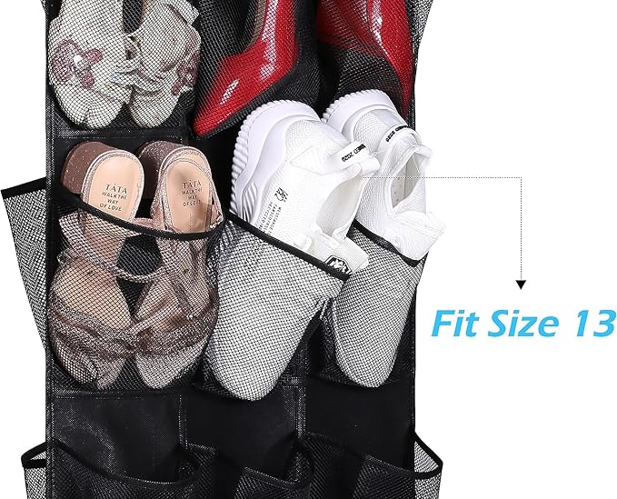 MISSLO 30 Large Pockets Dual Sided Hanging Shoe Rack - Image 3