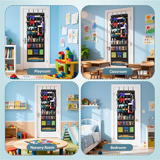Over The Door Organizer for Toy Gun, Hanging Toys Storage Organizer - Image 8