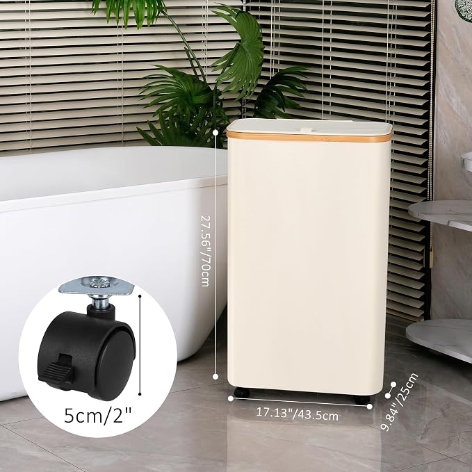 iEGrow 75L Slim Laundry Hamper, Narrow Laundry Basket - Image 2