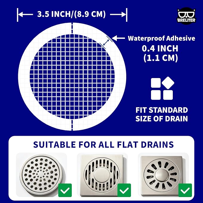 Disposable Shower Drain Hair Catcher, Bathtub and Vanity Sink, Waterproof Mesh - Image 6