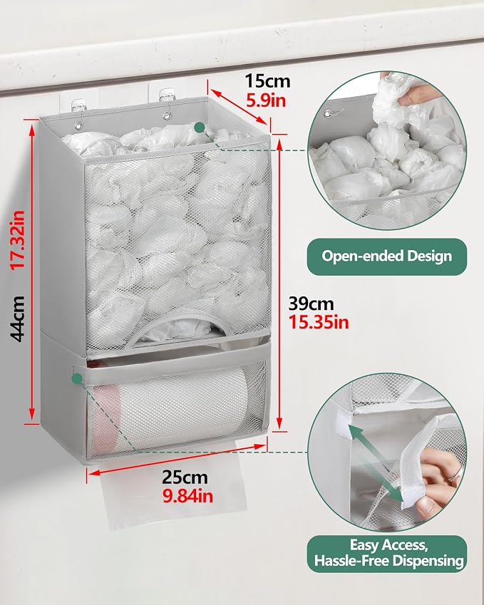 Bag Saver - Extra Large 2 in 1 Plastic Bag Holder Storage, Durable Mesh Grocery - Image 5