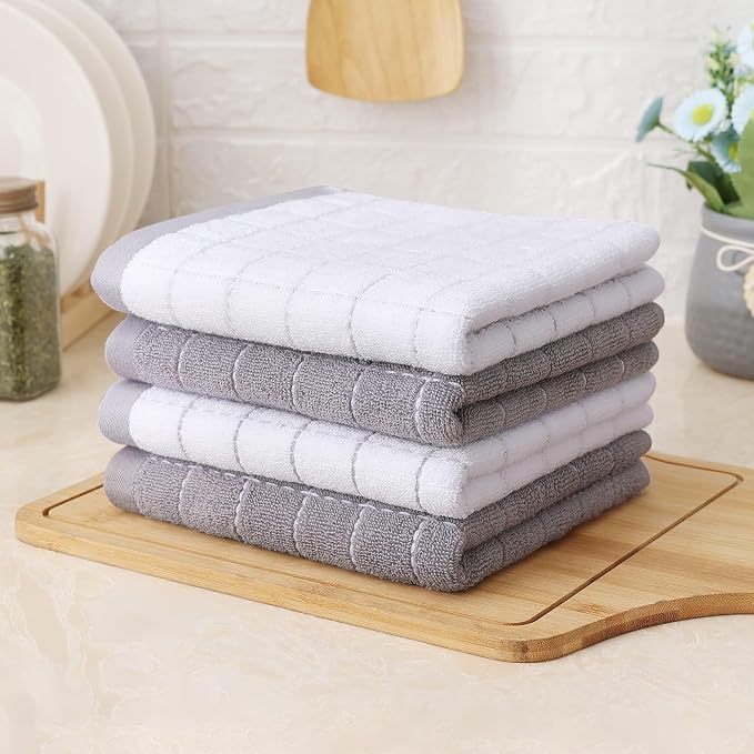 Homaxy 100% Cotton Terry Kitchen Towels, 6 Pack - Image 8