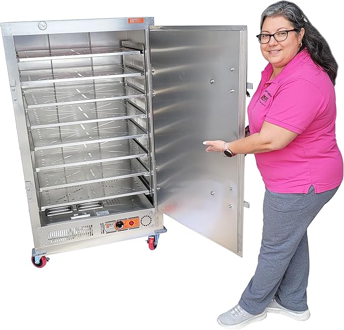 HeatMax 322758 Large Electric Commercial Food Warmer Holding Cabinet for 16 Full Size Pans, for Churches, Schools, Institutions - Made in USA with Service and Support - 120V Plug, Potluck