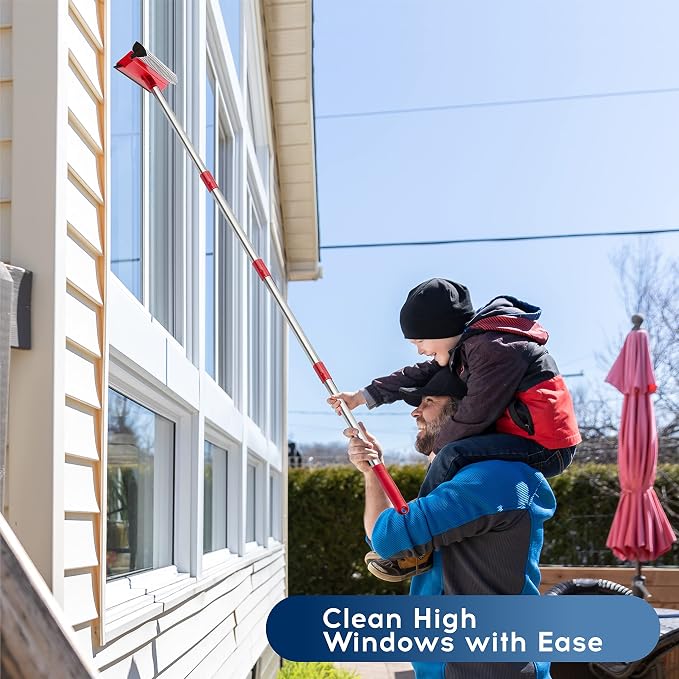 Window Squeegee, 2-in-1 Window Cleaner - Image 3