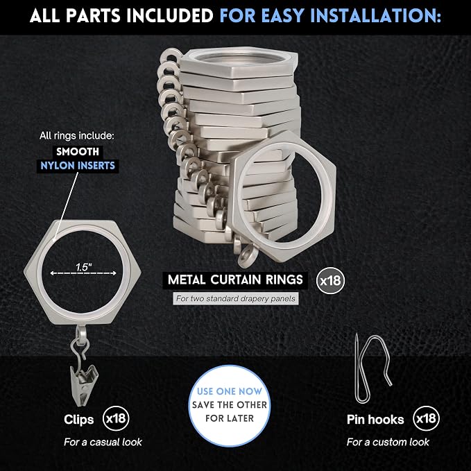 BlastHome® Luxury Curtain Rings - Image 4