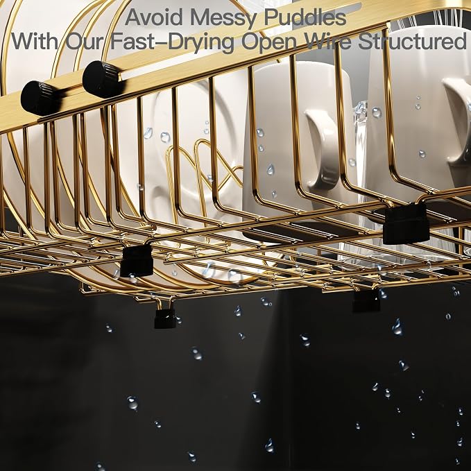 Gold Dish Drying Rack Over The Sink - Image 3