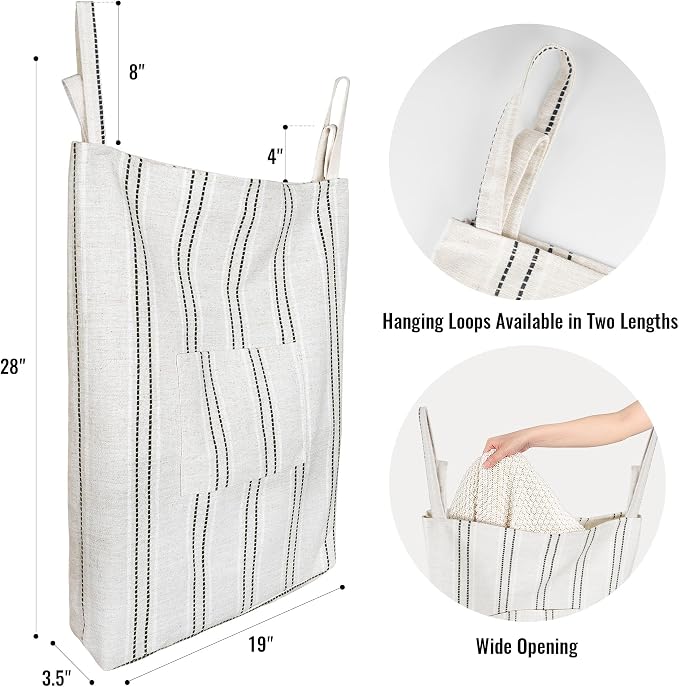 AELS Farmhouse Hanging Laundry Hamper - Image 4