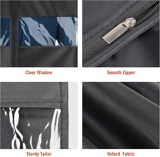 Univivi Garment Bag Suit Bag for Storage and Travel, 43 Inch, Oxford Fabrics - Image 3