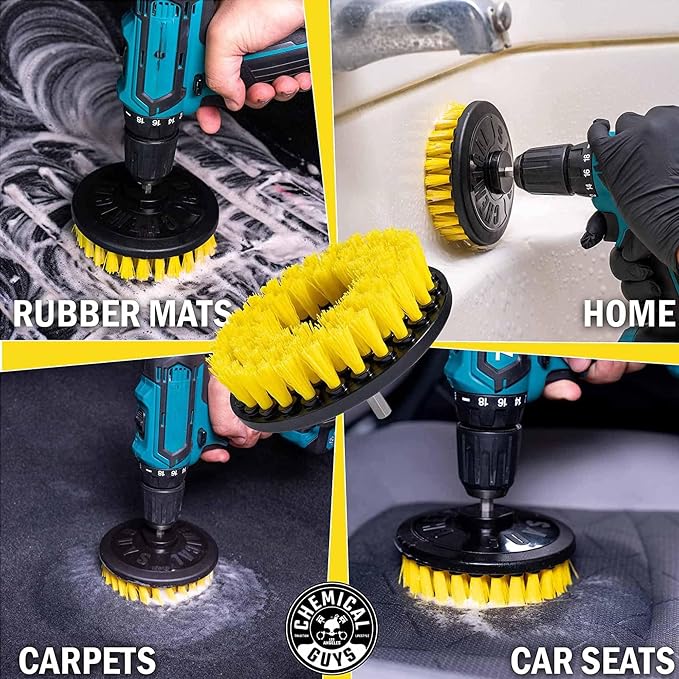 Chemical Guys, Citrus Foaming Fabric & Carpet Cleaner Drill Brush, 16 oz | - Image 5