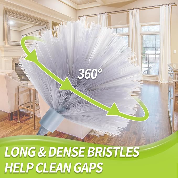 IVYROLL Cobweb Duster & 100'' Microfiber & Chenille Ceiling Cleaner Kit | - Image 3