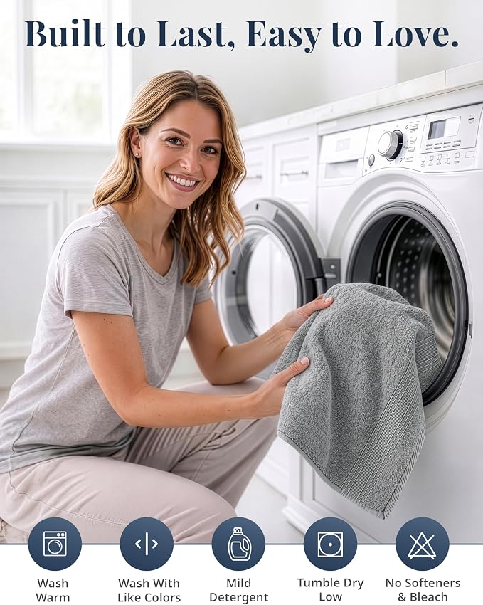 LANE LINEN Hand Towels 100% Cotton 6 Pack Soft Absorbent 16x28 - Image 7