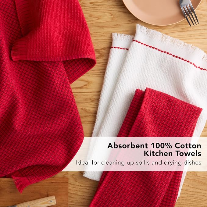 KitchenAid Gourmet Series Gridlines Kitchen Towels 3-Pack Set, 100% Cotton - Image 7
