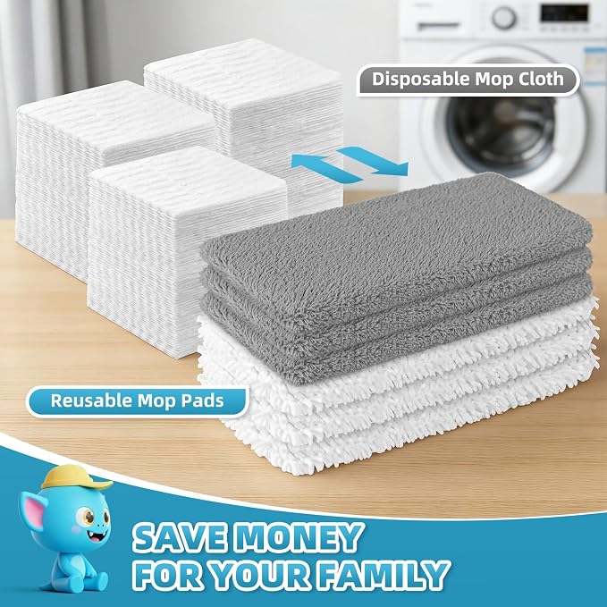 6 Pack Reusable Mop Pads for Swiffer, Washable Wet Pads Refill - Image 7